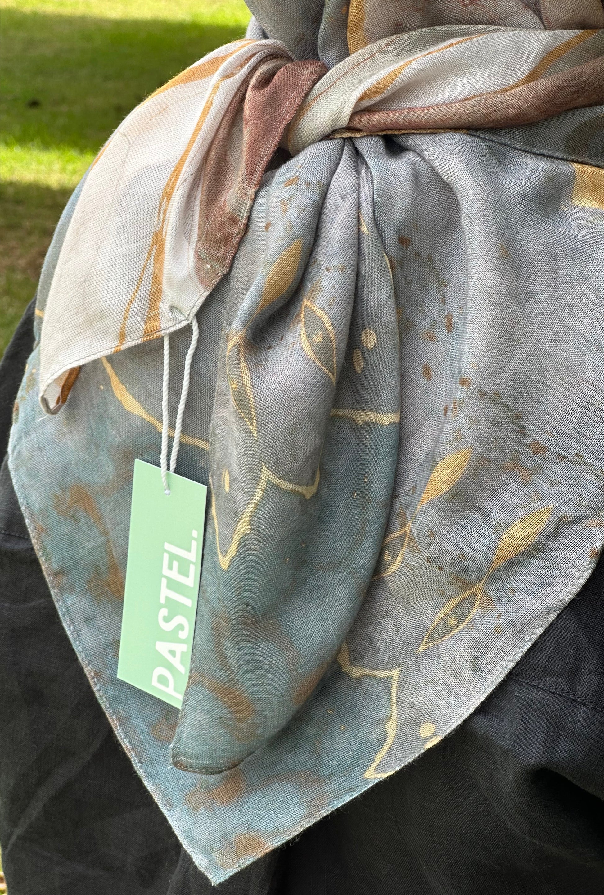 Premium Printed Modal Hijab - GOLDEN MARBLE