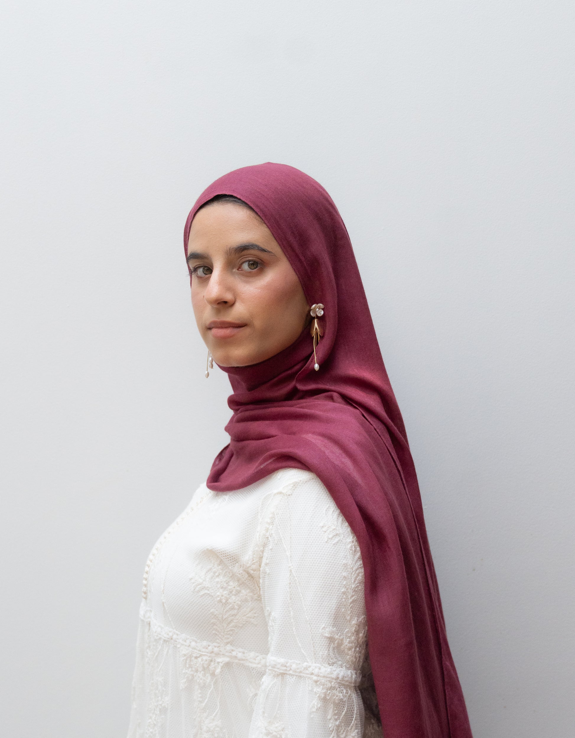 Premium Modal Hijab - DEEP RUBY