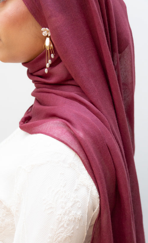 Premium Modal Hijab - DEEP RUBY