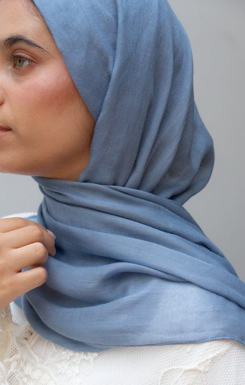 Premium Modal Hijab - Pearl Blue