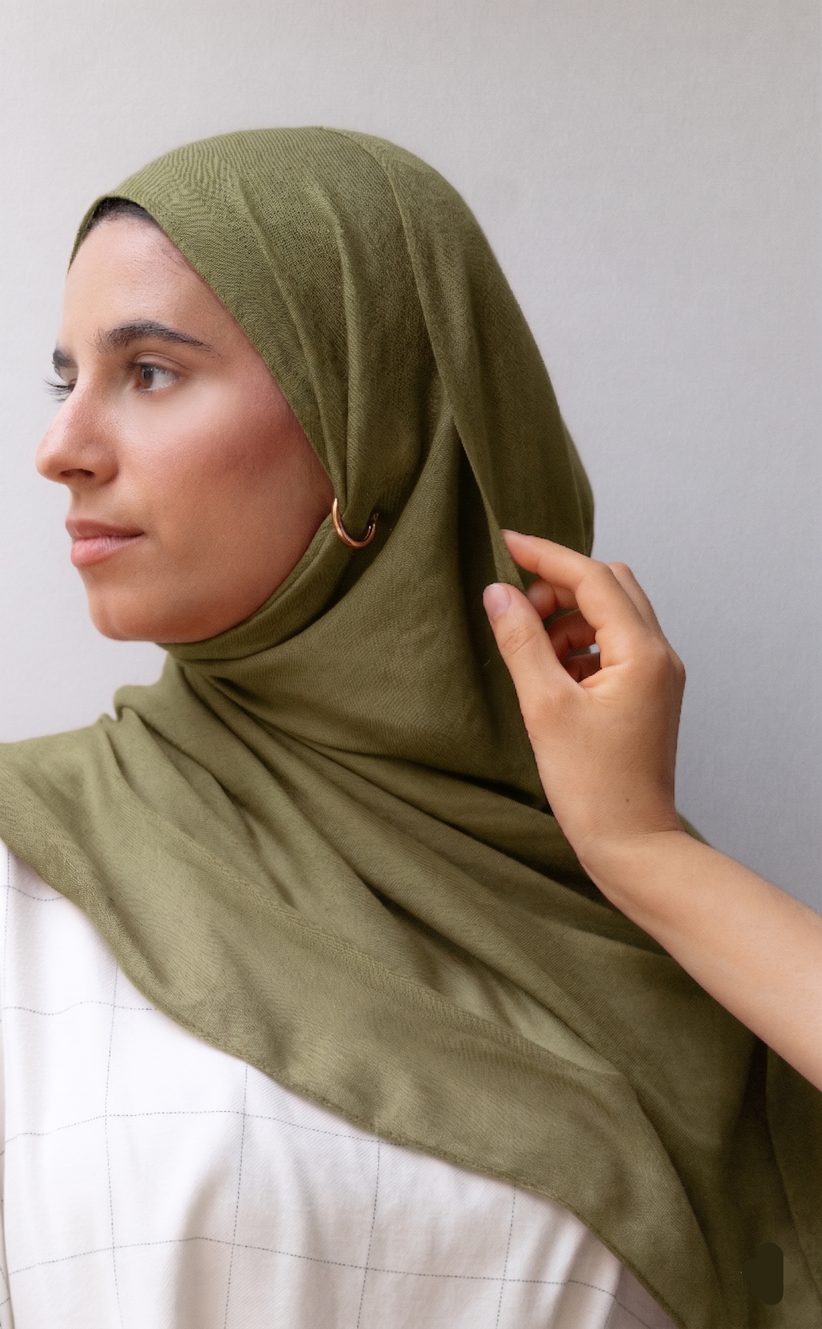 Premium Modal Hijab - EARTHY GREEN