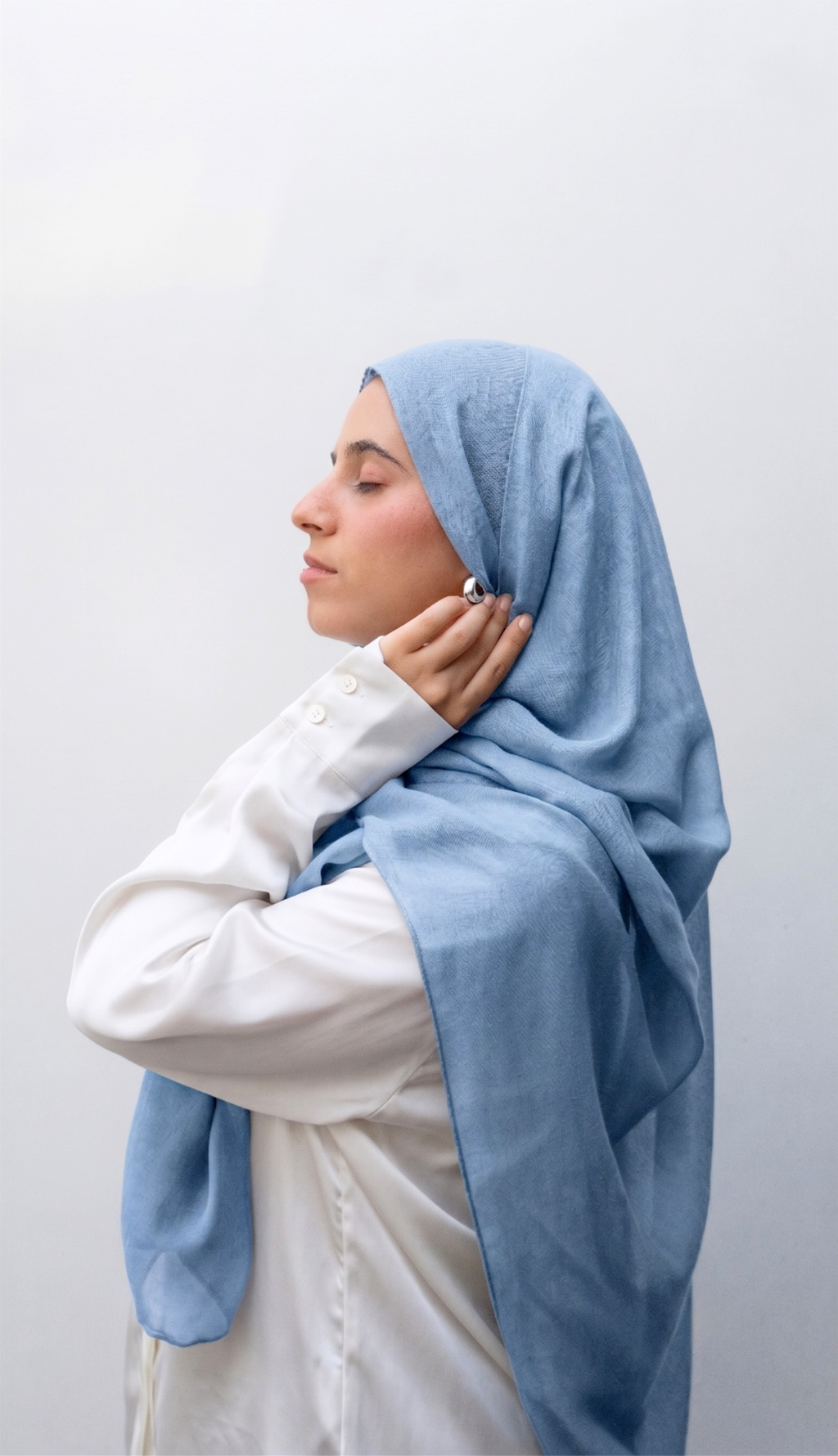 Premium Modal Hijab - PEARL BLUE