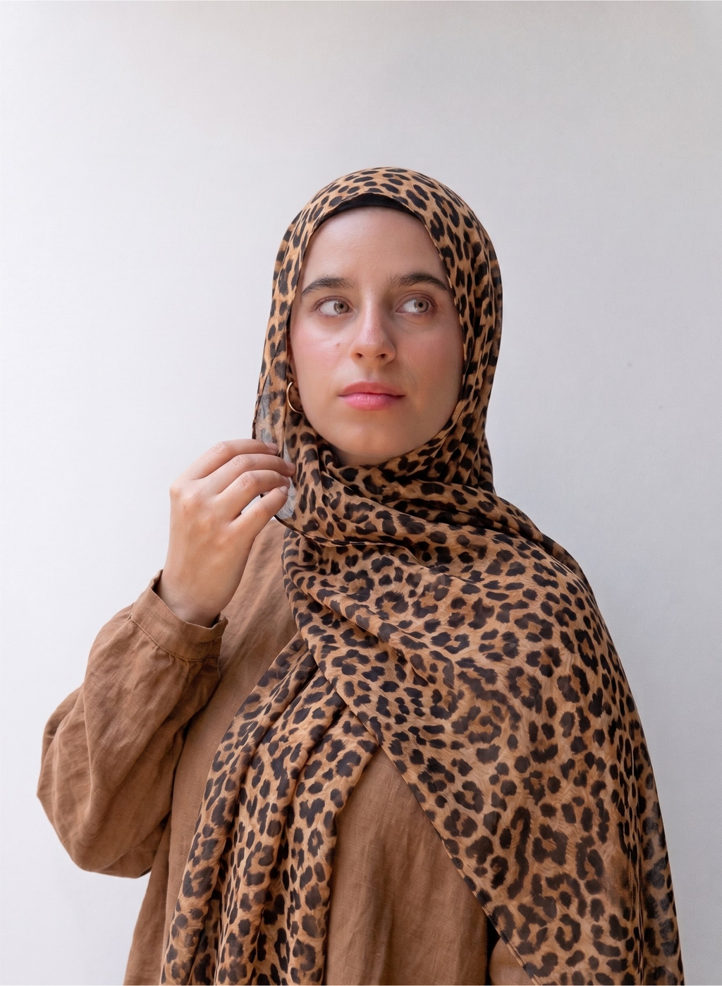 Premium Printed Modal Hijab - LEOPARD