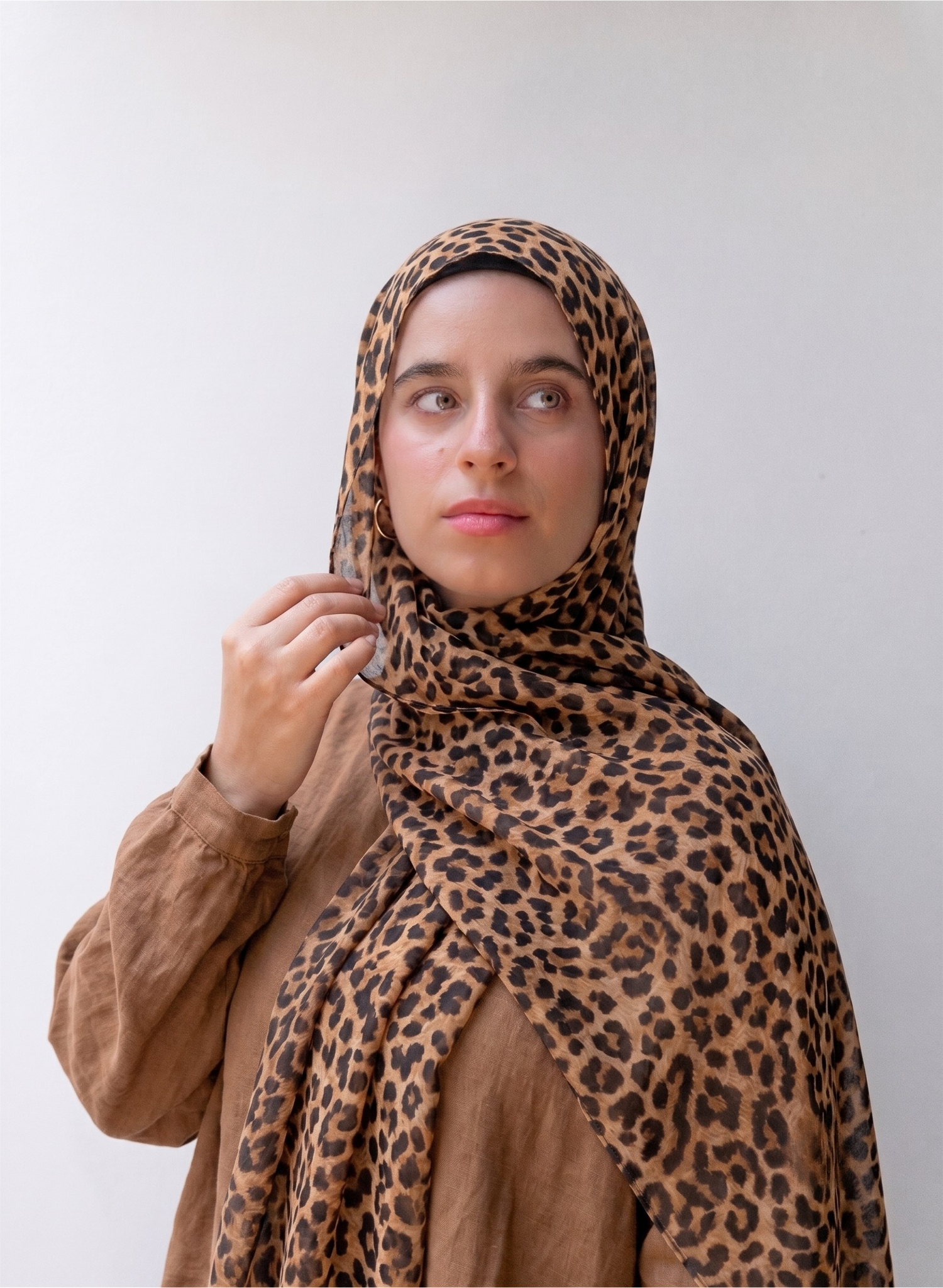 Premium Printed Modal Hijab - LEOPARD