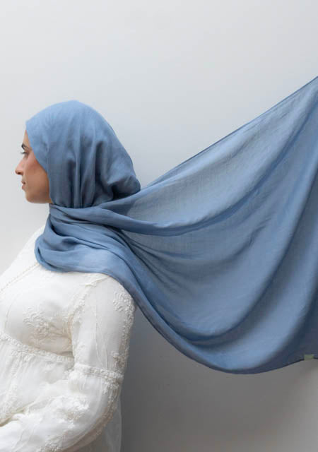 Premium Modal Hijab - Pearl Blue